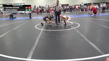 100 lbs Champ. Round 1 - Alilyana Zachare, South Central Punisher vs Nicole Abrego, JUIC3 ACAD3MY WRESTLING