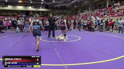 124 lbs Cons. Round 2 - Abbigail O`Kelly, OK vs Rylee Allen, OK