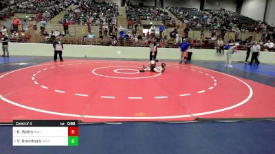 73 lbs Consi Of 4 - Kaleb Watts, Bison Takedown Wrestling Club vs Valen Bromback, Jefferson Wrestling Club - USA