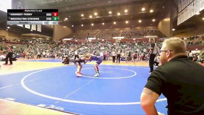 85 lbs Round 1 - Brooklynn Stevens, Dover Youth Wrestling Club vs Kennedy Ferry, Beebe Badgers Wrestling Club