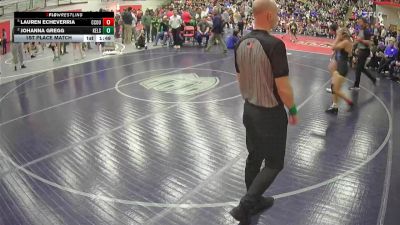 110 lbs 1st Place Match - Lauren Echeverria, Crook County vs Johanna Gregg, Kelso
