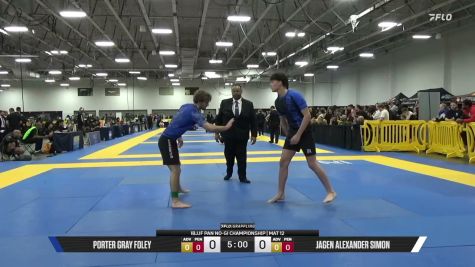 Jagen Alexander Simon vs Porter Gray Foley 2026 Pan IBJJF Jiu-Jitsu No-Gi Championship