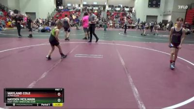 65 lbs Quarterfinal - Wayland Cole, Alpha Elite vs Hayden McIlwain, Gulf Coast Wrestling Club