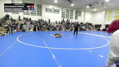 110 lbs Semis & 1st Wrestleback (8 Team) - Kayla Mckinley-Johnson, Menlo A vs Barbara Greenberg, Westcliff