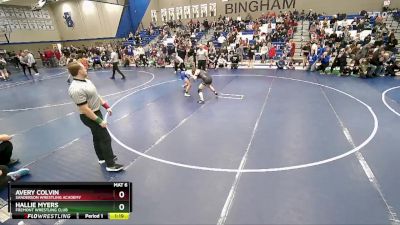 140 lbs 1st Place Match - Avery Colvin, Sanderson Wrestling Academy vs Hallie Myers, Fremont Wrestling Club