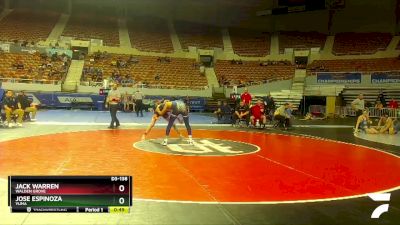 D3-138 lbs Cons. Round 2 - Jack Warren, Walden Grove vs Jose Espinoza, Yuma