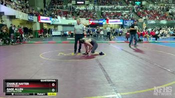 AA - 182 lbs Quarterfinal - Charlie Hayter, Billings West vs Gage Allen, Great Falls CMR