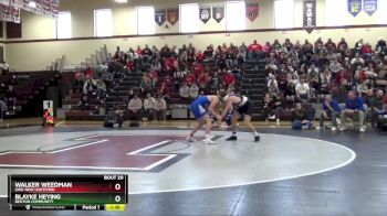 145 lbs Quarterfinal - Blayke Heying, Benton Community vs Walker Weedman, Dike-New Hartford