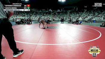 G6A-155 lbs Champ. Round 1 - Kaydance Sherwood, SAPULPA (Girls) vs Jakoiya Medina, WESTMOORE (Girls)