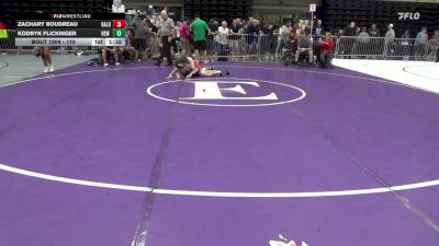 110 lbs Consi Of 8 #2 - Zachary Boudreau, Baldwinsville vs Kodryk Flickinger, New Oxford