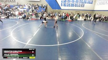 70 lbs Champ. Round 1 - Myles Jeppesen, Northside Wrestling Club vs Brighton Embleton, Uintah Jr High Wrestling