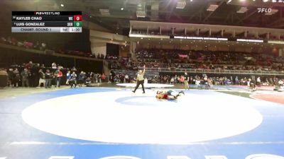 120 lbs Champ. Round 1 - Kayleb Chao, West Campus vs Luis Gonzalez, Sierra
