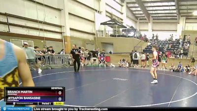 160 lbs Semifinal - Branch Martin, Montana vs Jetsapon Bansasine, California