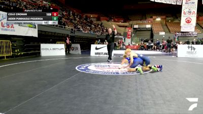 Junior Boys - 126 lbs Cons. Round 1 - Aiden Punihaole-Figueroa vs Cole Cronan, Turlock High School Wrestling