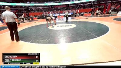 2A 113 lbs Cons. Round 2 - Tommy Tourdot, Rochelle vs Truth Vesey, Rock Island (H.S.)