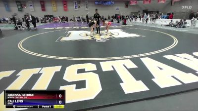 124 A 5th Place Match - Cali Leng, Iowa vs Janessa George, North Central (IL)