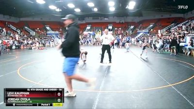 56 lbs Quarterfinal - Levi Kaufman, Roundtree WA vs Jordan Oyola, SilverbackAcademy