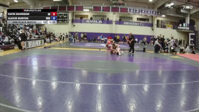 145 lbs 3rd Place Match - Alexis Burton, Fort Hays State vs Katie Davidson, Unattached