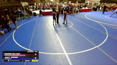 125 lbs Quarterfinal - Xander Dillman, Redding Amateur Wrestling Club vs Jimmy Jimenez, California