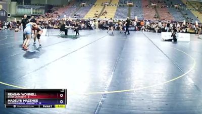 143 lbs Semis (4 Team) - Reagan Wonnell, Baker University vs Madelyn Mazemke, Eastern Oregon University