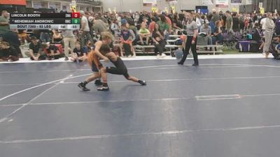92 lbs Champ. Rd Of 32 - Lincoln Booth, Sebolt Wrestling Academy vs Nehemiah Andronic, Rochelle Wrestling Club