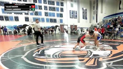 132 lbs Semifinal - Elijah Brown, Williams Field vs Logan Landeros, Central Union