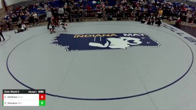 8U Boys - 45 lbs Cons. Round 2 - Christopher Moreno, Reign Wrestling Club vs Elijah Mathew, New Jersey