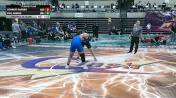 215 lbs Round 2 (4 Team) - Phil Harris, Saint Michael-Albertville, MN vs Connor Barges, Creighton Prep, NE