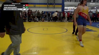 215 lbs Consy 4 - Jacob Schwalm, Line Mountain vs John Montgomery, Franklin Regional