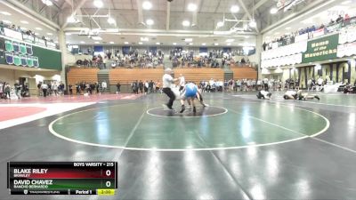 215 lbs Champ. Round 1 - Blake Riley, Brawley vs David Chavez, Rancho Bernardo