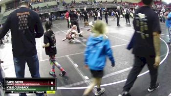 101 lbs 5th Place Match - Kylie Cudaback, Ogallala Youth Wrestling Club vs Capri Sayer, Midwest Destroyers Wrestling Club