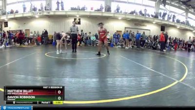 138 lbs Cons. Round 4 - Matthew Billet, HSE Wrestling Club vs Davion Robinson, Indiana