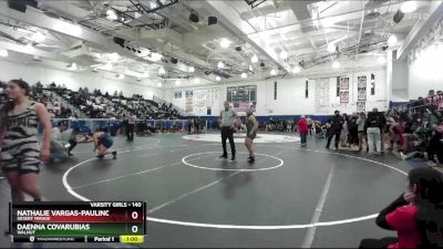 140 lbs Cons. Round 3 - Daenna Covarubias, Walnut vs Nathalie Vargas-Paulino, Desert Mirage