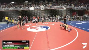 70 lbs Semifinal - Kasen Bonser, Southwest Wolverines Wrestling vs Levi Collins, Casper Wrestling Club