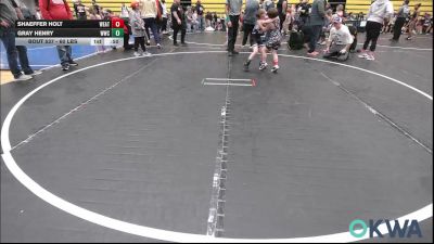 60 lbs Consi Of 8 #2 - Shaeffer Holt, Weatherford Youth Wrestling vs Gray Henry, Woodland Wrestling Club