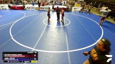 155 lbs Round 1 - Alyssa Rubalcado, Lion Of Judah Wrestling Academy vs Areli Solis, Wasco Wrestling Club