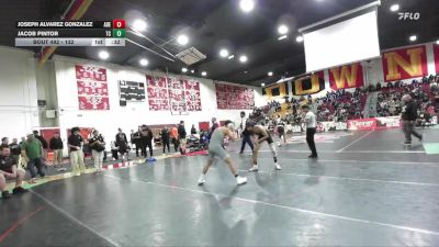 132 lbs Cons. Round 3 - Joseph Alvarez Gonzalez, Adelanto vs Jacob Pintor, Temescal Canyon