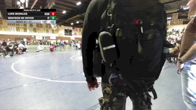 77 lbs Quarterfinal - Grayson De Hoyos, Poway Elite vs Luke Morales, Revival School Of Wrestling
