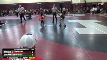 PW-3 lbs Round 1 - Adrianna Anderson, Evansdale Wolves vs Charlotte Severson, Sailor Mat Club