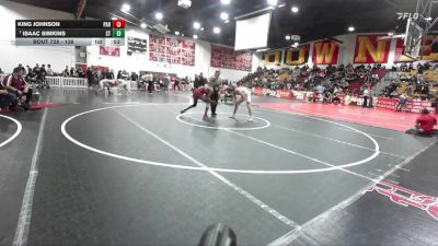138 lbs 7th Place Match - KIng Johnson, Paramount vs Isaac Simkins, South Torrance