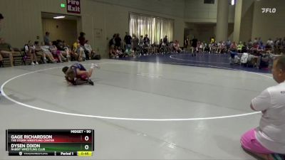 90 lbs Round 1 - Dysen Dixon, Rabbit Wrestling Club vs Gage Richardson, The Storm Wrestling Center