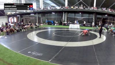 115 lbs Hannah Lopez, Oklahoma vs Sadie Rhoades, Utah