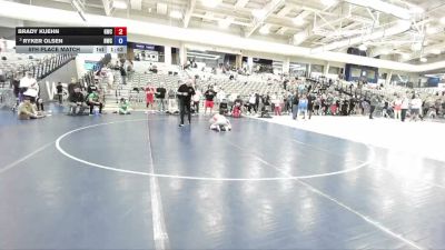 106 lbs 5th Place Match - Brady Kuehn, Grantsville Wrestling Club vs Ryker Olsen, Northside Wrestling Club