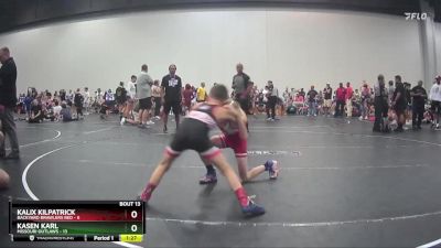 72 lbs Round 3 (10 Team) - Kasen Karl, Missouri Outlaws vs Kalix Kilpatrick, Backyard Brawlers Red