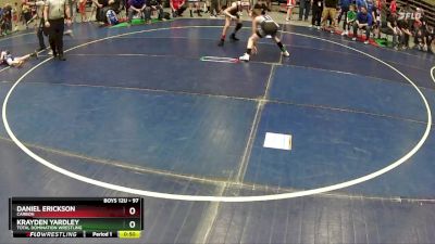 97 lbs Cons. Round 3 - Daniel Erickson, CARBON vs Krayden Yardley, Total Domination Wrestling