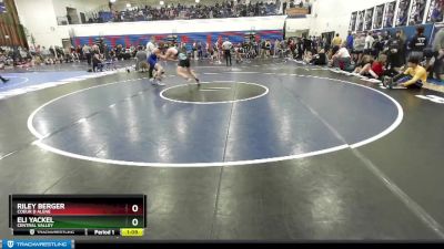 170 lbs Cons. Round 2 - Eli Yackel, Central Valley vs Riley Berger, Coeur D Alene