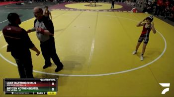 80 lbs Quarterfinals (8 Team) - Luke Bartholomaus, Red Rock Central vs Brycen Kothenbeutel, Pine Island
