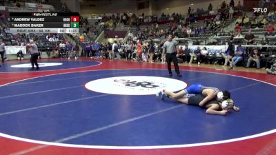 6A 106 lbs Semifinal - Andrew Valdez, Rogers High School vs Maddox Baker, Har-Ber High School