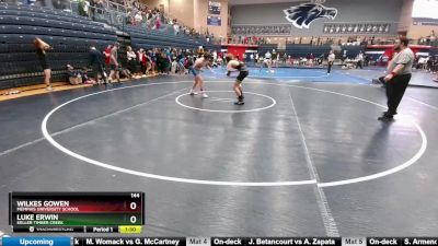 144 lbs Cons. Quarter - Luke Erwin, Keller Timber Creek vs Wilkes Gowen, Memphis University School