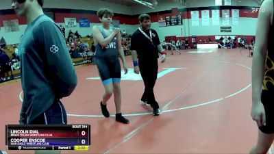 190 lbs Round 3 - Cooper Enscoe, War Eagle Wrestling Club vs Lincoln Dial, Brave Tough Wrestling Club